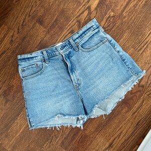 Abercrombie & Fitch High Rise Mom Jean Shorts